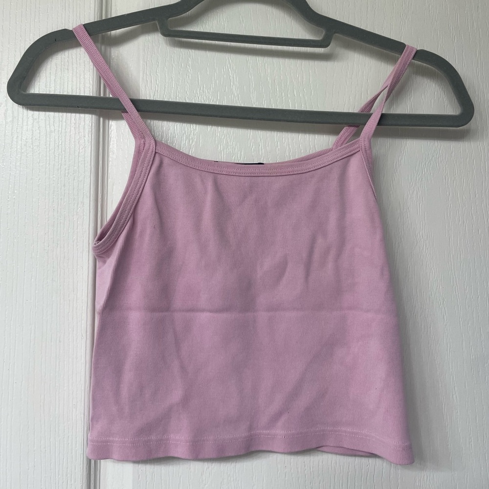 Brandy Melville Pink Cropped Tank Top